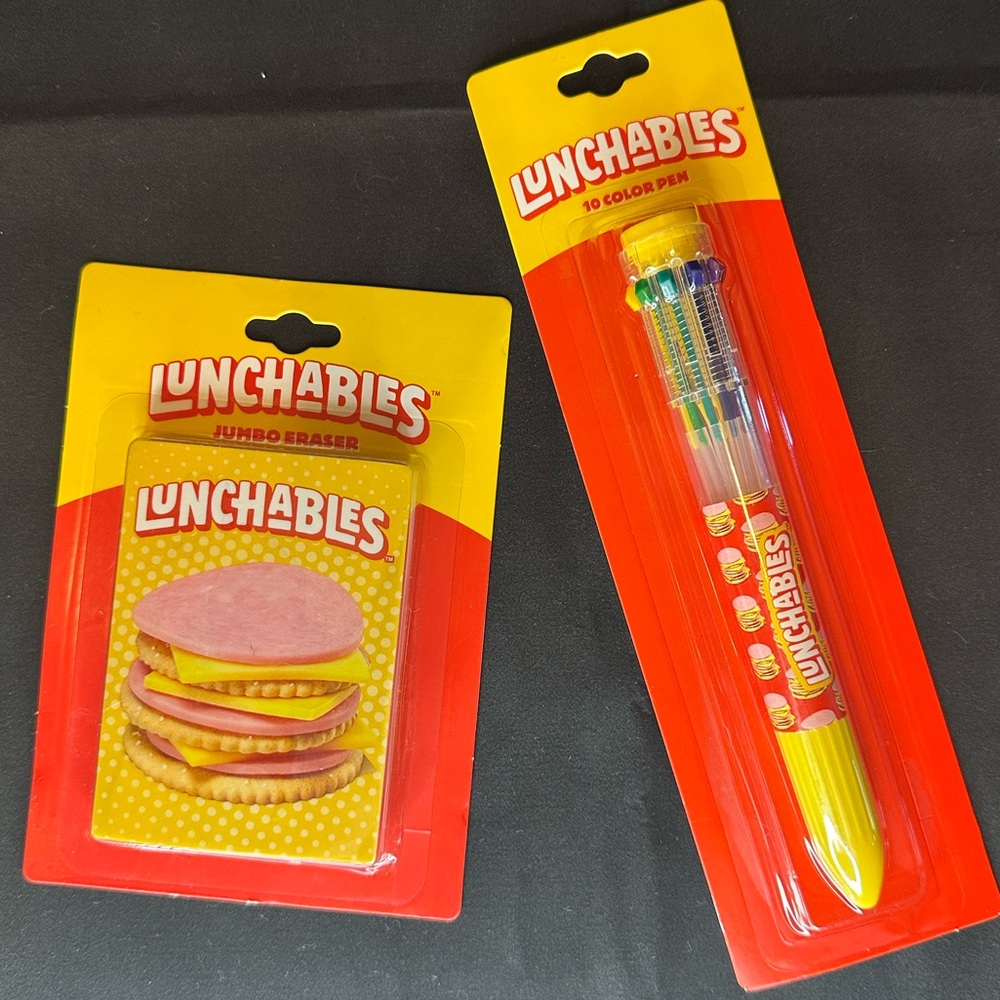 Lunchables Multi-Color Pen and Jumbo Eraser Set